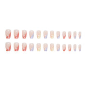 N-120 - Basic Color Mixed  - Press On Nail Set Of 24 - Free 24 Pcs Sticker Sheet Included