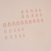 N-111 - Blush Pink - Press On Nail Set Of 24 - Free 24 Pcs Sticker Sheet Included