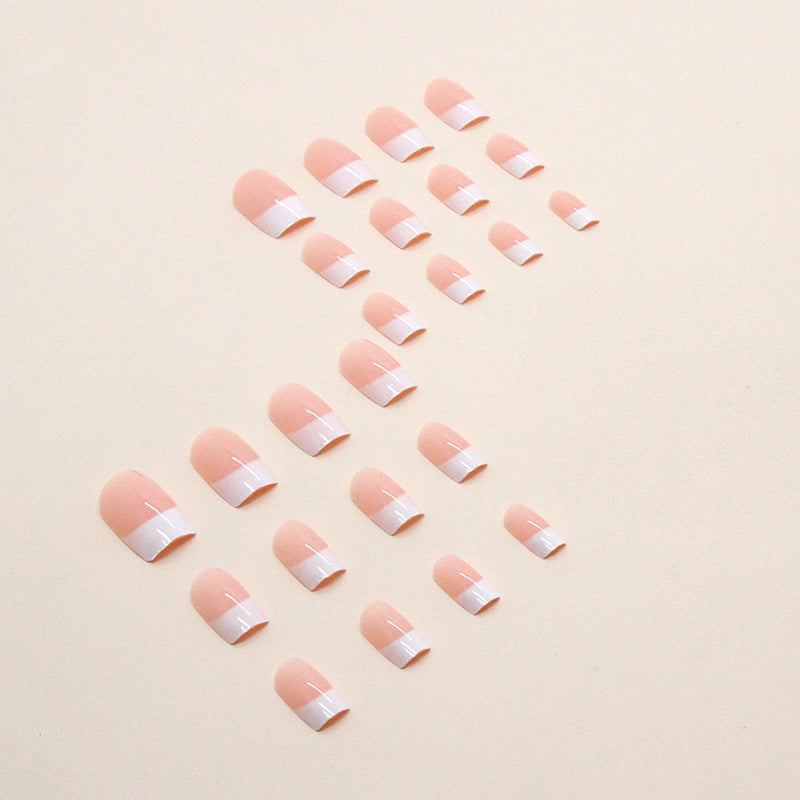 N-112 - Shiny Blush Pink - Press On Nail Set Of 24 - Free 24 Pcs Sticker Sheet Included