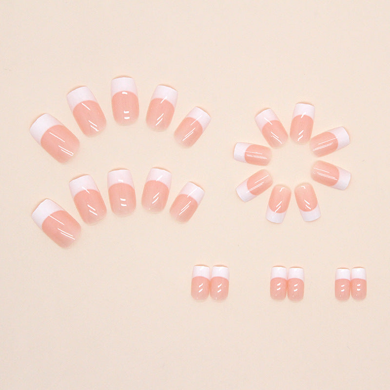 N-112 - Shiny Blush Pink - Press On Nail Set Of 24 - Free 24 Pcs Sticker Sheet Included