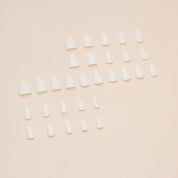N-103 - Off White  - Press On Nail Set Of 24 - Free 24 Pcs Sticker Sheet Included