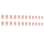 N-112 - Shiny Blush Pink - Press On Nail Set Of 24 - Free 24 Pcs Sticker Sheet Included