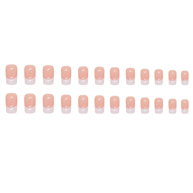 N-112 - Shiny Blush Pink - Press On Nail Set Of 24 - Free 24 Pcs Sticker Sheet Included