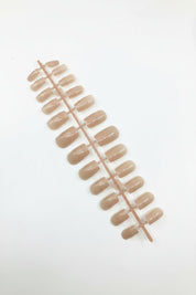 N-237 - Peach - Press On Nail Set Of 24 - Free 24 Pcs Sticker Sheet Included