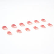 N-135 - Shiny Rose Pink - Press On Nail Set Of 24 - Free 24 Pcs Sticker Sheet Included