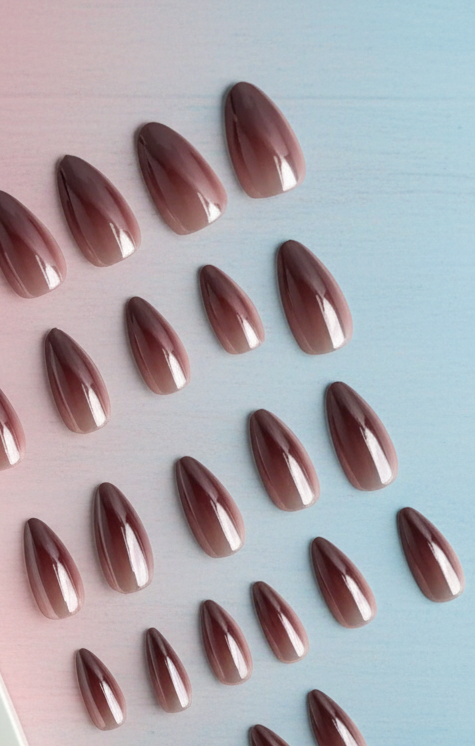 N-345 - Shiny - Press On Nail Set Of 24 - Free Nail Kit Included