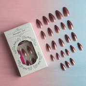 N-345 - Shiny - Press On Nail Set Of 24 - Free Nail Kit Included