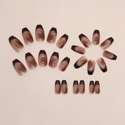 N-261 - Minimalist French Shiny  - Press On Nail Set Of 24 - Free 24 Pcs Sticker Sheet Included