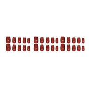 N-277 - Cherry Red - Press On Nail Set Of 30 - Free 24 Pcs Sticker Sheet Included