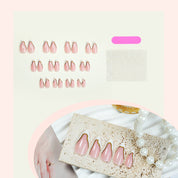 N-207 -Marbled Foiled - Press On Nail Set Of 24 - Free Nail Kit Included