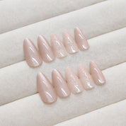 N-283 - Glittery Shiny - Press On Nail Set Of 24 - Free 24 Pcs Sticker Sheet Included
