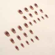 N-266 - Rose Blush - Press On Nail Set Of 24 - Free 24 Pcs Sticker Sheet Included