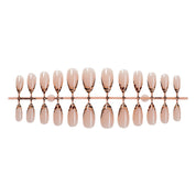 N-204 - Leopard Print Peachy Pink - Press On Nail Set Of 24 - Free Nail Kit Included