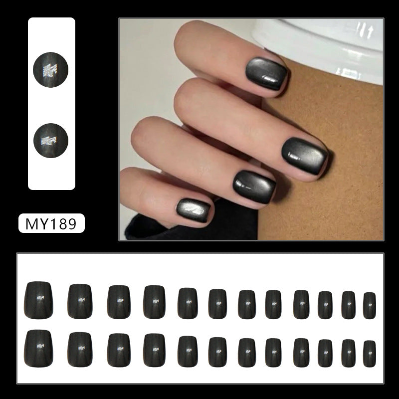 N-299 - Galaxy Starry Sky Night - Press On Nail Set Of 24 - Free 24 Pcs Sticker Sheet Included