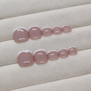 N-286 - Simple French - Toenail Set Of 24- Free 24 Pcs Sticker Sheet Included