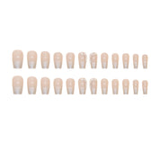 N-182 - Crystals Sparkles - Press On Nail Set Of 24 - Free 24 Pcs Sticker Sheet Included