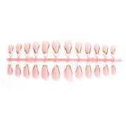 N-207 -Marbled Foiled - Press On Nail Set Of 24 - Free Nail Kit Included