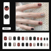 N-293 - Flash love - Print Press On Nail Set Of 24 - Free 24 Pcs Sticker Sheet Included