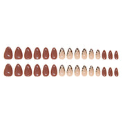 N-301 - Fancy Mix & Leopard Print  - Press On Nail Set Of 24 - Free 24 Pcs Sticker Sheet Included