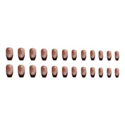 N-261 - Minimalist French Shiny  - Press On Nail Set Of 24 - Free 24 Pcs Sticker Sheet Included