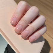 N-107- Sparkle Rose Pink - Press On Nail Set Of 24 - Free 24 Pcs Sticker Sheet Included