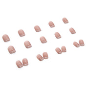 N-105- Rose Pink - Press On Nail Set Of 24 - Free 24 Pcs Sticker Sheet Included