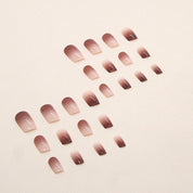 N-172  -  Morandi Pink - Press On Nail Set Of 24 - Free 24 Pcs Sticker Sheet Included