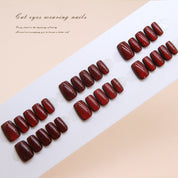 N-277 - Cherry Red - Press On Nail Set Of 30 - Free 24 Pcs Sticker Sheet Included