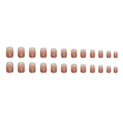 N-107- Sparkle Rose Pink - Press On Nail Set Of 24 - Free 24 Pcs Sticker Sheet Included