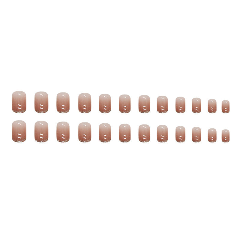 N-107- Sparkle Rose Pink - Press On Nail Set Of 24 - Free 24 Pcs Sticker Sheet Included