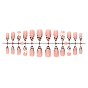 N-197 - Bow & Leopard Print - Press On Nail Set Of 24 - Free Nail Kit  Included
