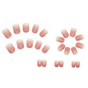N-223 - Pastel Pink - Press On Nail Set Of 24 - Free 24 Pcs Sticker Sheet Included