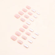 N-294 - Flash Pink - Print Press On Nail Set Of 24 - Free 24 Pcs Sticker Sheet Included