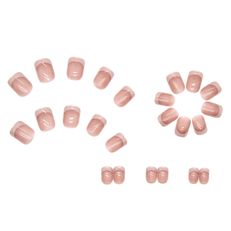 N-105- Rose Pink - Press On Nail Set Of 24 - Free 24 Pcs Sticker Sheet Included