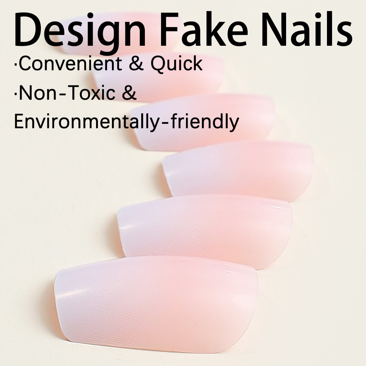 N-213 - Pastel Pink  - Press On Nail Set Of 24 - Free Nail Kit Included