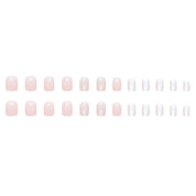 N-294 - Flash Pink - Print Press On Nail Set Of 24 - Free 24 Pcs Sticker Sheet Included