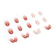 N-169 - Crystal Foil Double Shade - Press On Nail Set Of 24 - Free 24 Pcs Sticker Sheet Included