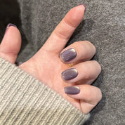 N-268 - Grape Purple - Press On Nail Set Of 24 - Free 24 Pcs Sticker Sheet Included
