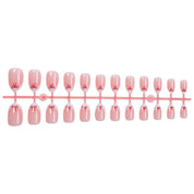 N-208 - Bow Pink - Press On Nail Set Of 24 - Free Nail Kit Included