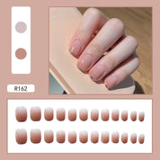 N-107- Sparkle Rose Pink - Press On Nail Set Of 24 - Free 24 Pcs Sticker Sheet Included