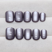 N-268 - Grape Purple - Press On Nail Set Of 24 - Free 24 Pcs Sticker Sheet Included