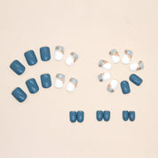 N-310 - Dream  Sty  - Print Press On Nail Set Of 24 - Free 24 Pcs Sticker Sheet Included