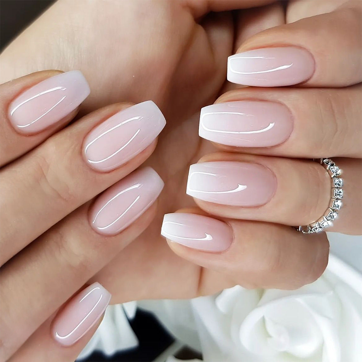 N-213 - Pastel Pink  - Press On Nail Set Of 24 - Free Nail Kit Included