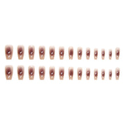 N-266 - Rose Blush - Press On Nail Set Of 24 - Free 24 Pcs Sticker Sheet Included