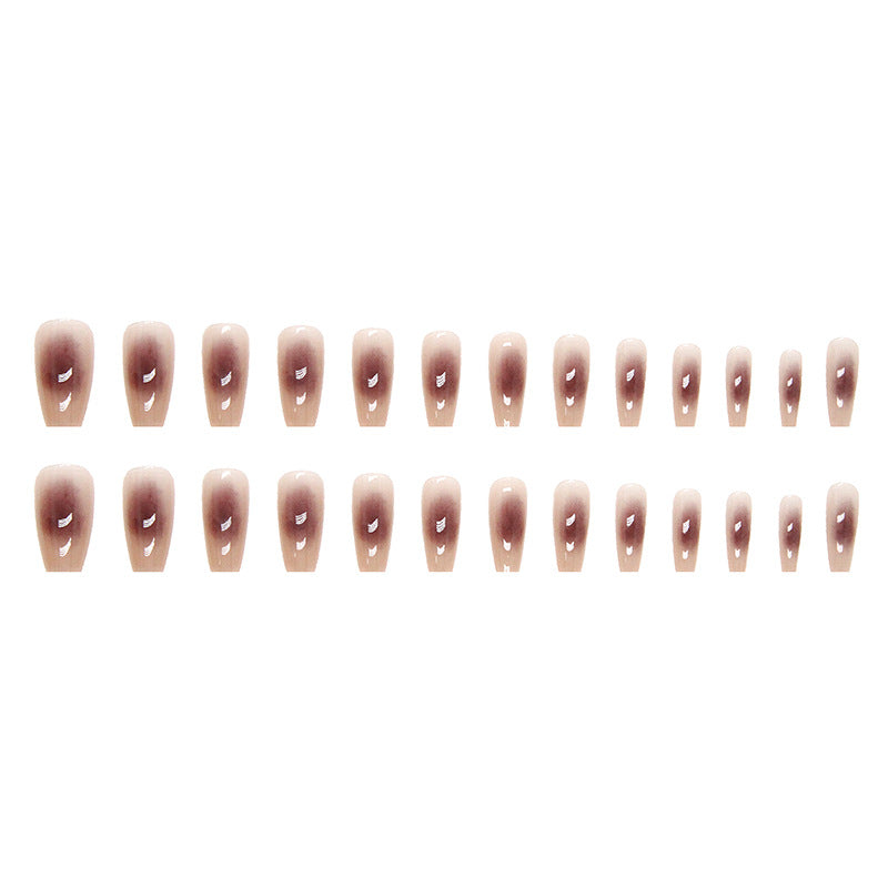N-266 - Rose Blush - Press On Nail Set Of 24 - Free 24 Pcs Sticker Sheet Included