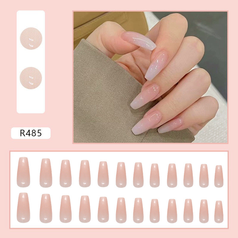 N-157 - Pastel Pink  - Press On Nail Set Of 24 - Free 24 Pcs Sticker Sheet Included