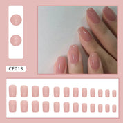 N-235 - Bright Pink - Press On Nail Set Of 24 - Free 24 Pcs Sticker Sheet Included