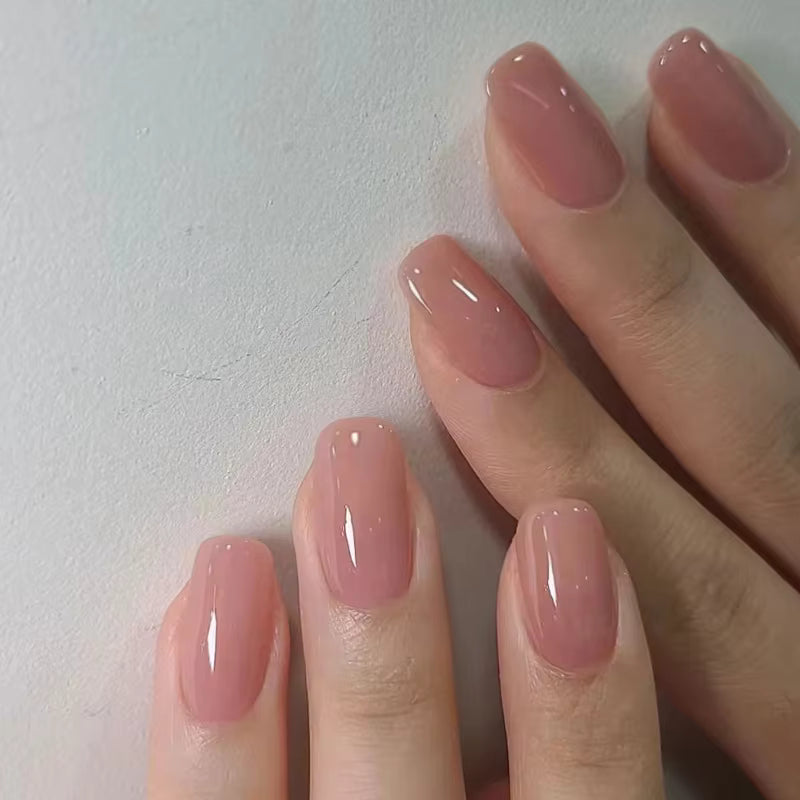 N-235 - Bright Pink - Press On Nail Set Of 24 - Free 24 Pcs Sticker Sheet Included