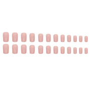 N-235 - Bright Pink - Press On Nail Set Of 24 - Free 24 Pcs Sticker Sheet Included
