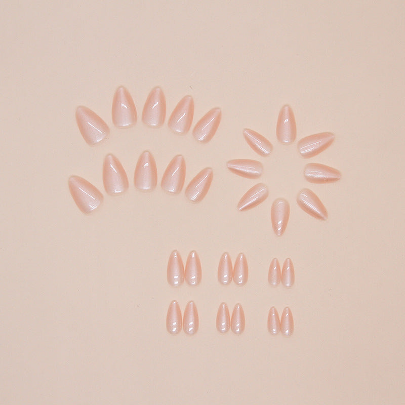N-111 - Blush Pink - Press On Nail Set Of 24 - Free 24 Pcs Sticker Sheet Included